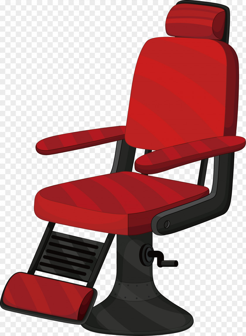 Red Chair Barber Clip Art PNG