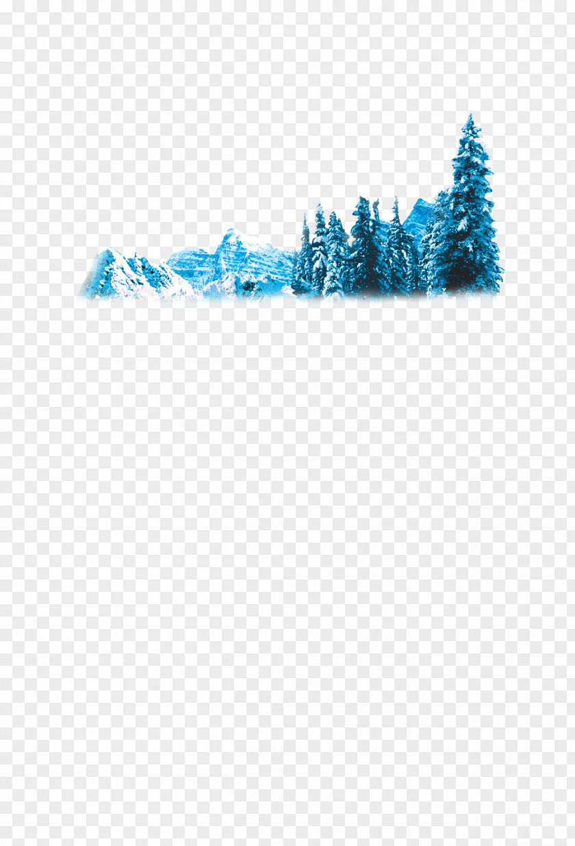 Winter Fantasy Snow Mountain Tree Download Clip Art PNG