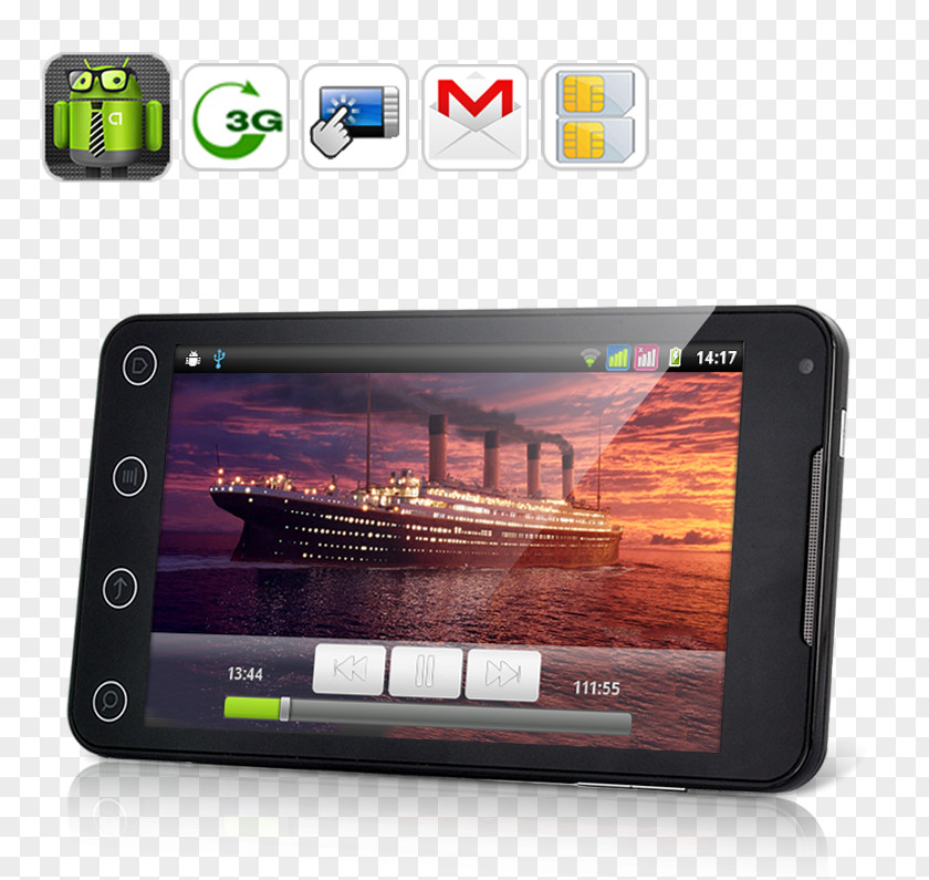 Large-screen Phone Smartphone Portable Media Player Display Device Multimedia Android PNG