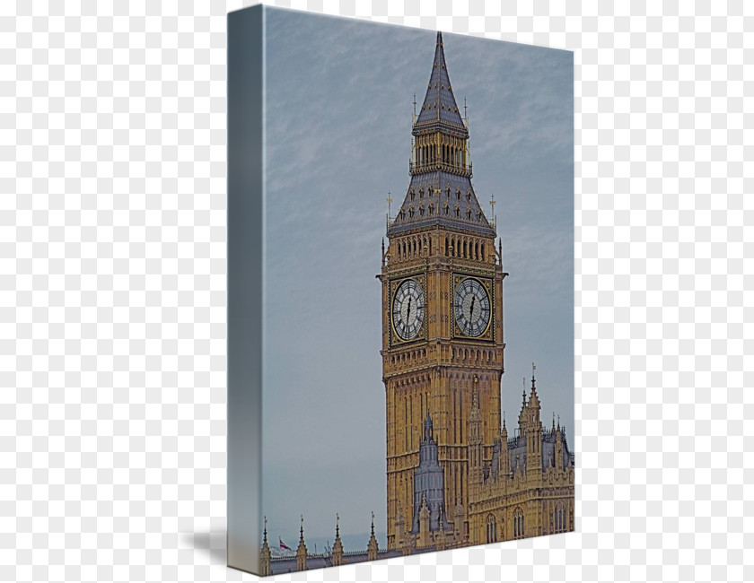 Big Ben Painting Clock Tower Bell Steeple Spire PNG