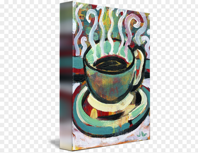 Coffee In Kind Cup Still Life Ceramic Gallery Wrap PNG