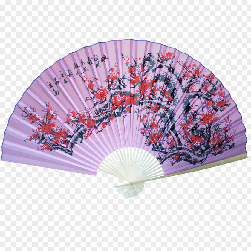 Fan Hand Paper Home Appliance Cherry Blossom PNG