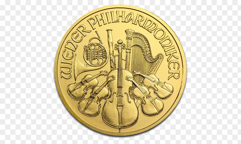 Gold Vienna Philharmonic Bullion Coin Ounce PNG