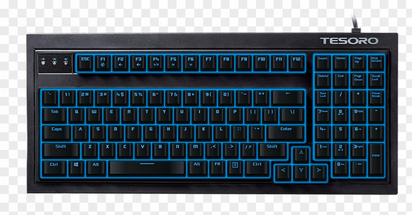 Laptop Computer Keyboard Numeric Keypads Touchpad TESORO Gaming Space Bar PNG
