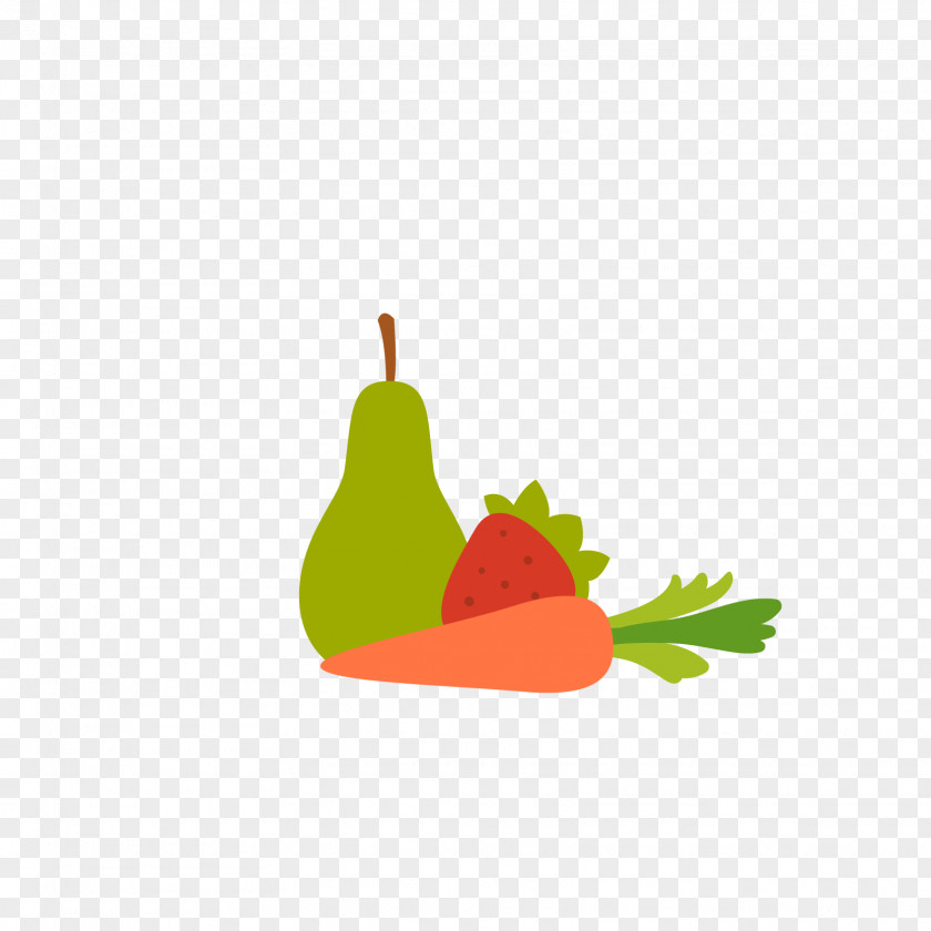 Strawberry Pear Carrot Fruit Vegetable Fried Chicken PNG