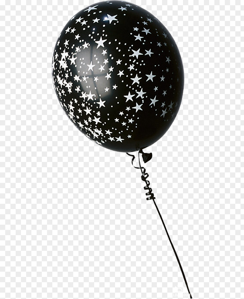 Balloon Birthday Black And White Party PNG