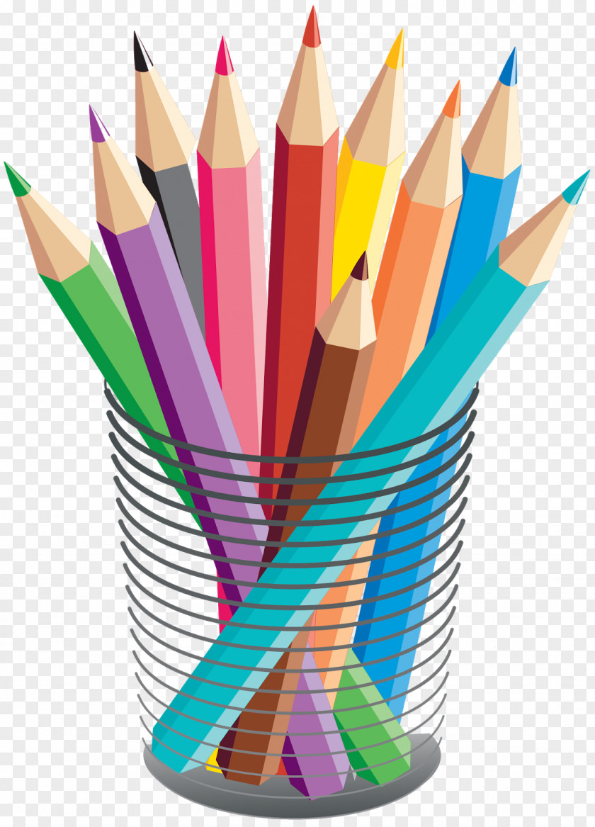Stationary Colored Pencil Drawing Crayon PNG