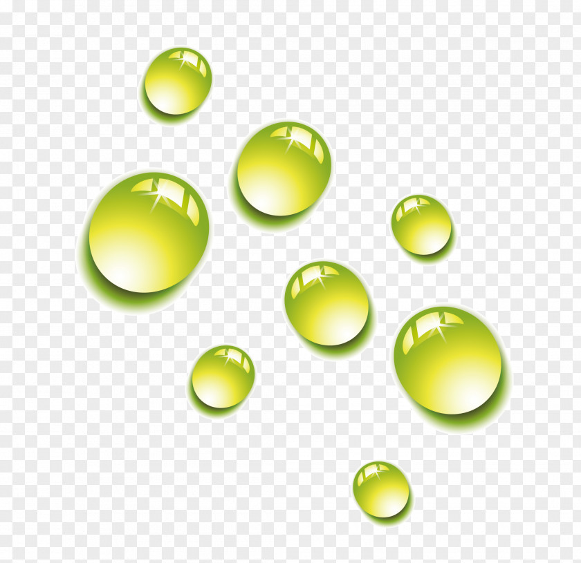 3D Green Water Droplets Vector Drop Computer Graphics Euclidean PNG
