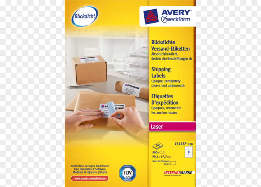 Box Paper Avery Dennison Label Printing Mail PNG