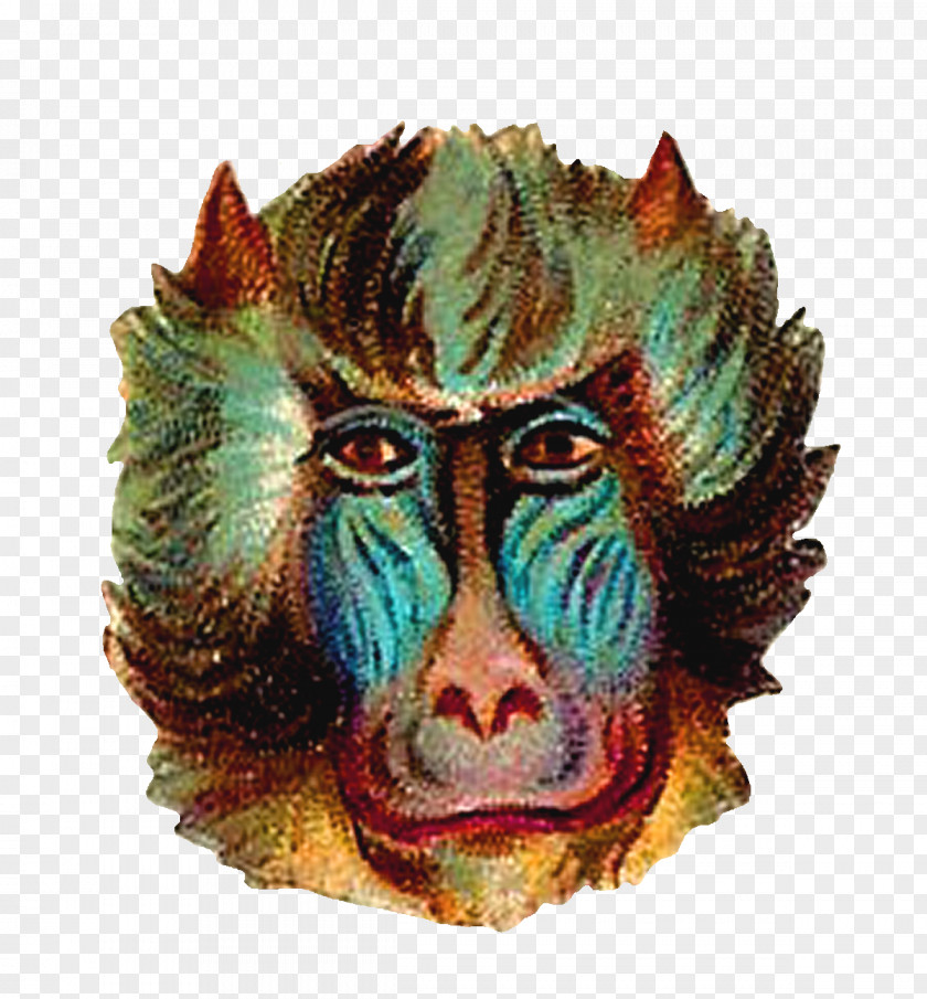 Mask Animal Monkey.digital Clip Art PNG
