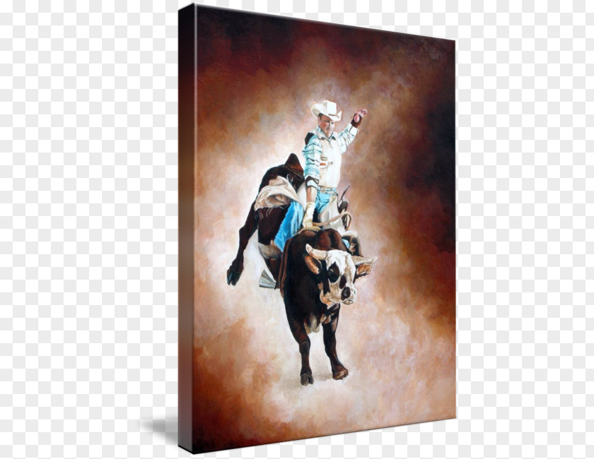 Rodeo Cowboy Art Gallery Wrap Canvas PNG