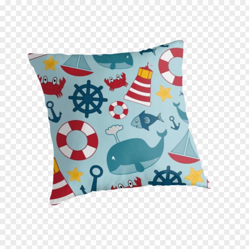 Nautical Theme Throw Pillows Cushion Textile Material PNG