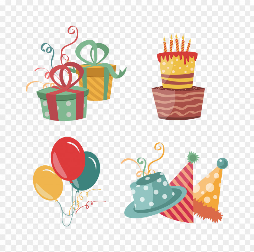 Birthday Party Hat Gift Greeting & Note Cards PNG