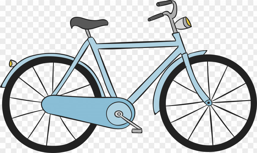 Blue Drawn Cross Beam Bike Bicycle Pedal Frame Racing Wheel Road PNG