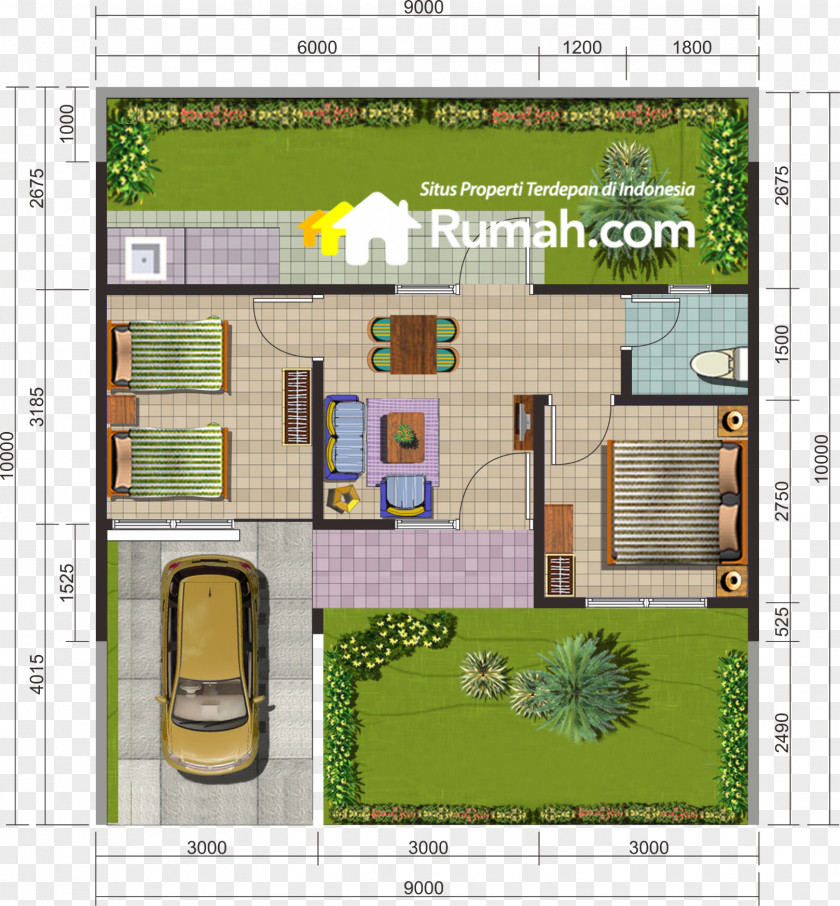Green Park Residence House Orchid Floor Plan Rumah Dijual Di Depok PNG