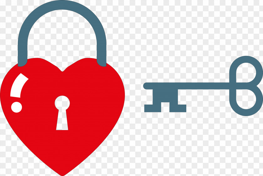 Key Heart Lock Sticker Clip Art PNG