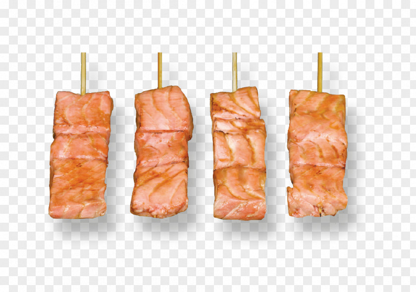 Meat Skewer Smoked Salmon Dish PNG