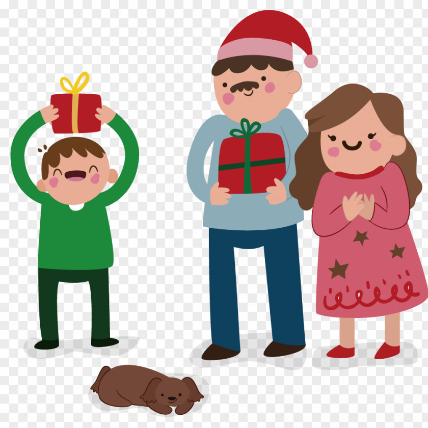 A Gift To The Son Of Parents Christmas Family Clip Art PNG