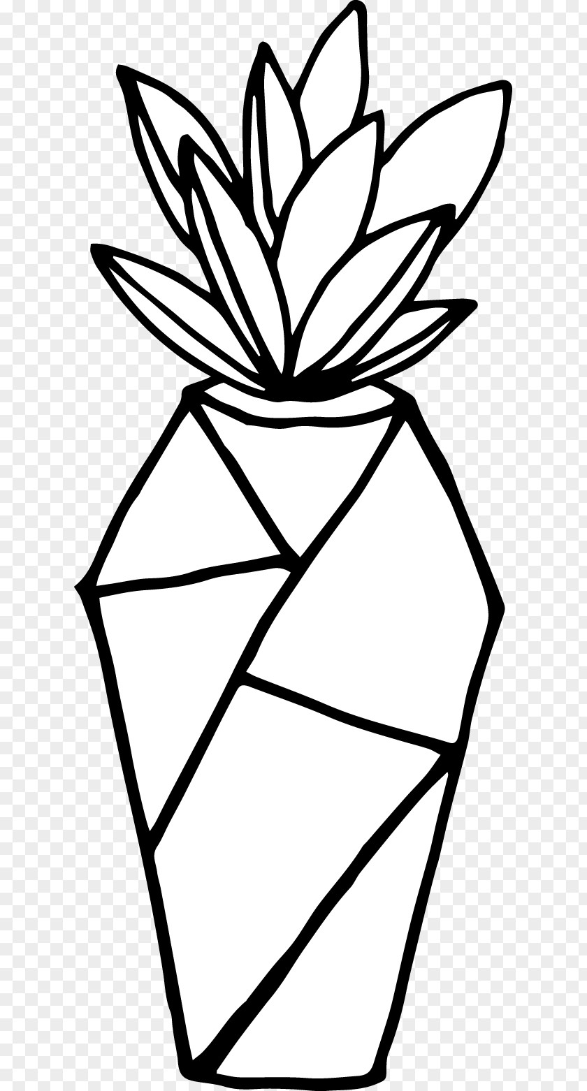 Black Potted Aloe Clip Art PNG