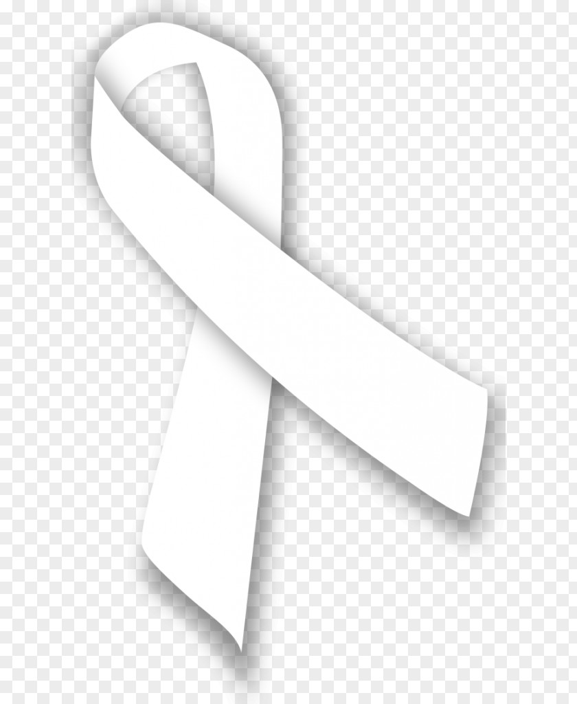 Ribbon Awareness Lung Cancer White PNG