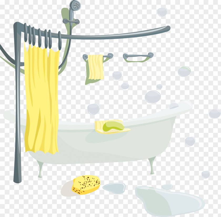 Vector Painted Bathtub Euclidean Bathroom Towel PNG