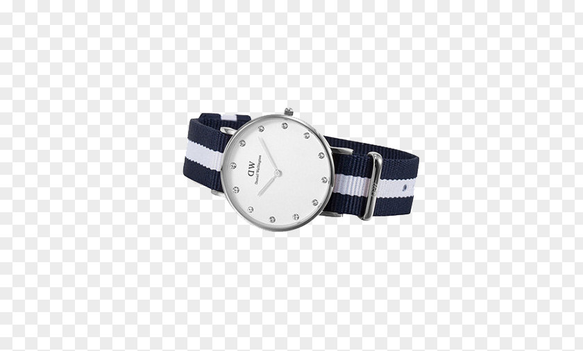 Watch Retro Silver Edge Strap Daniel Wellington Quartz Clock PNG