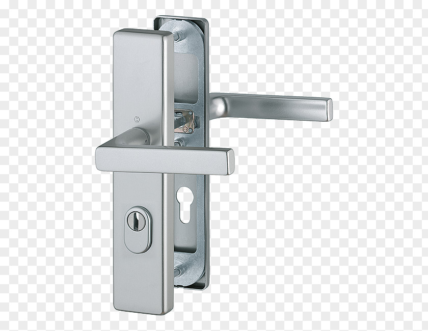 Door Lock Handle Stainless Steel PNG
