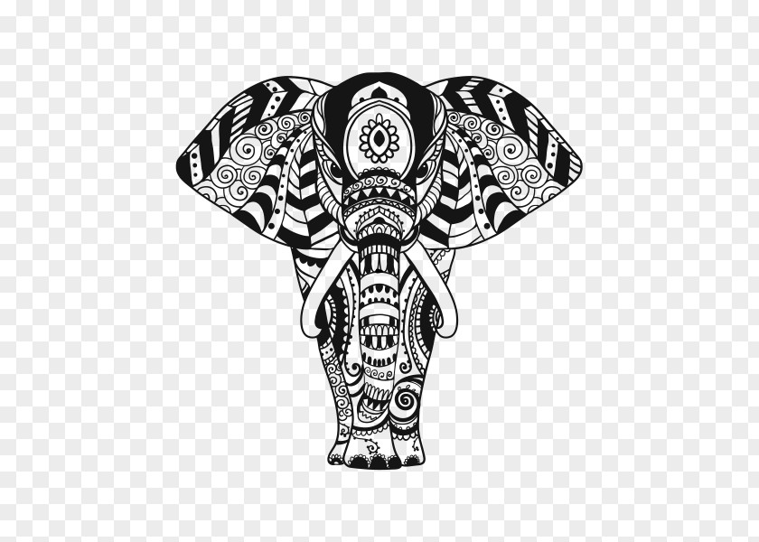 Elephant Indian Ornament Pattern PNG