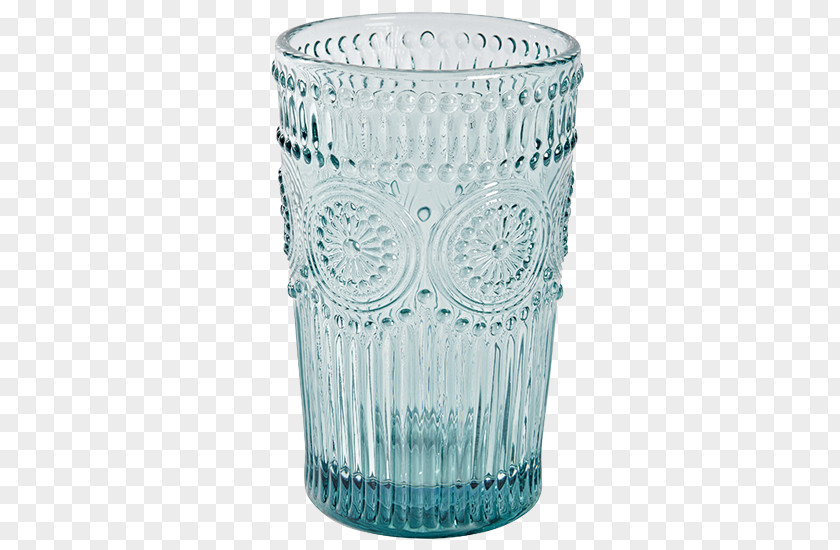 Embossed Flowers Highball Glass Tumbler Old Fashioned PNG