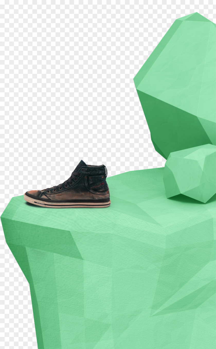 Green Simple Stone Shoes Decorative Patterns PNG