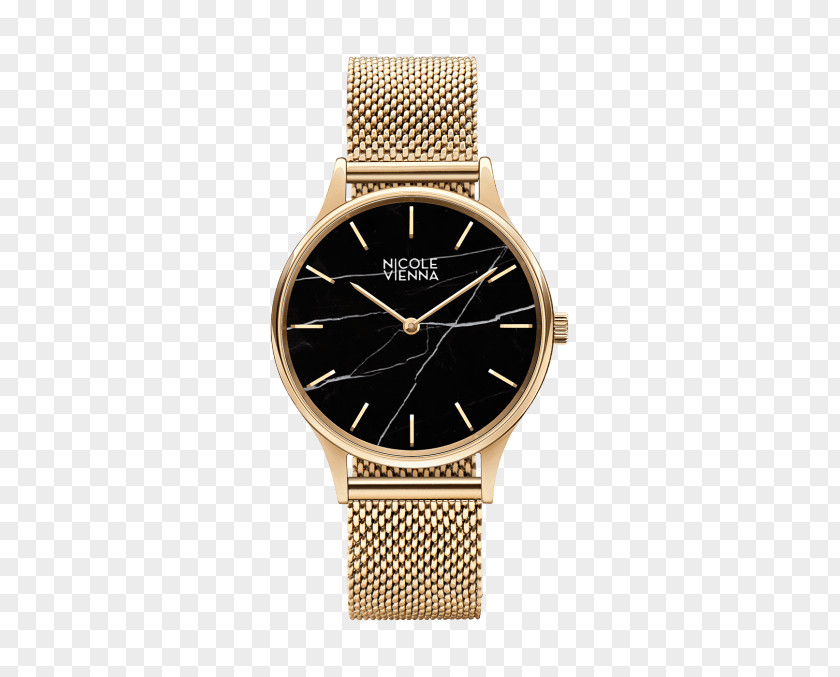 Monstera Watch Jewellery Daniel Wellington Gold Quartz Clock PNG