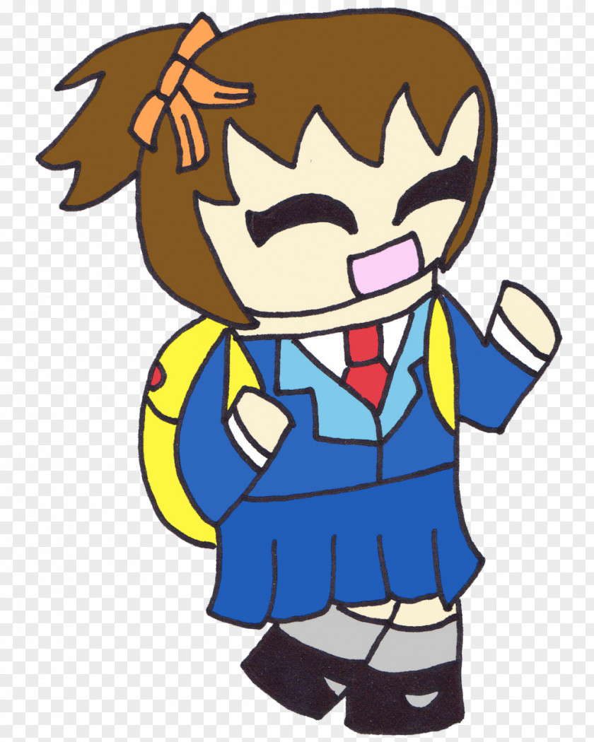 Schoolgirl Cartoon Character Clip Art PNG