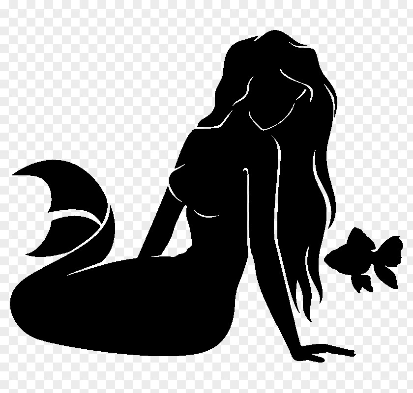 Silhouette Mermaid PNG
