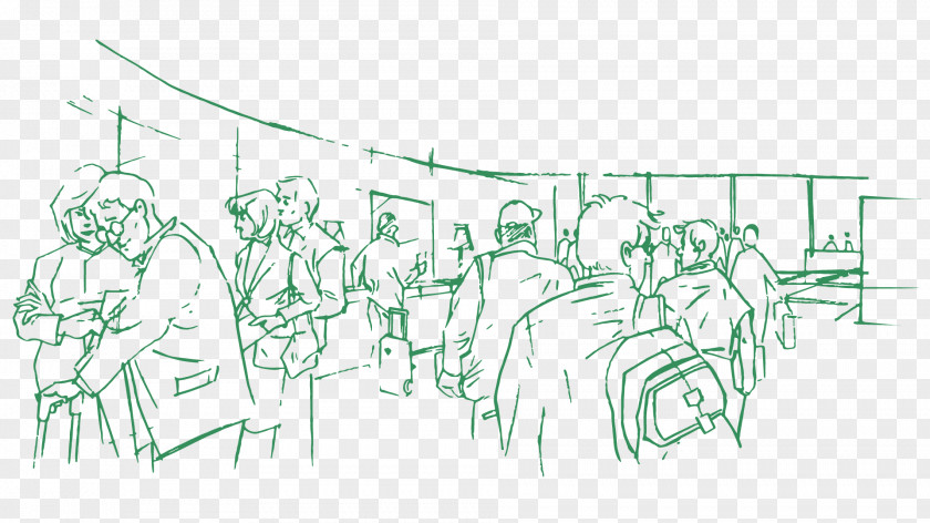 Airport Gate Line Art Sketch PNG