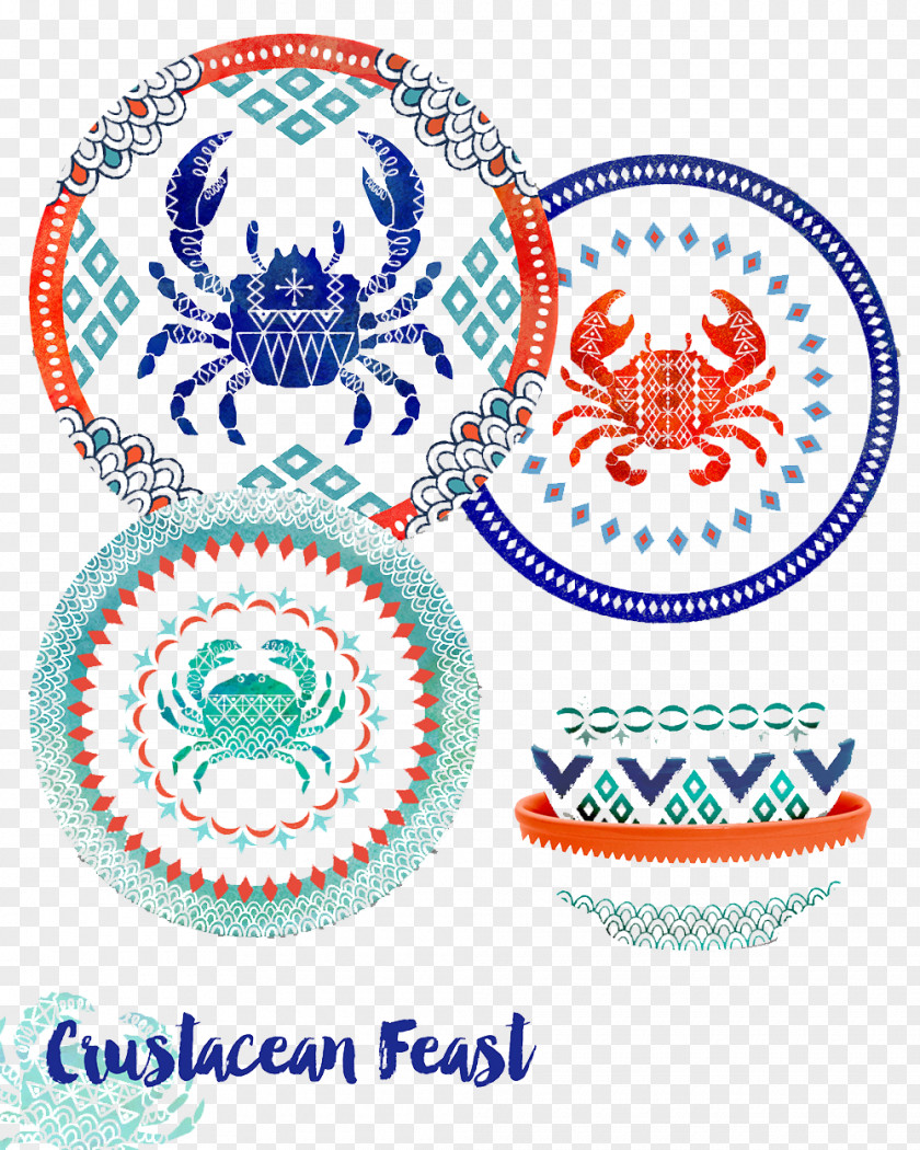 Creative Hand-painted Crab Pattern Designer Creativity PNG