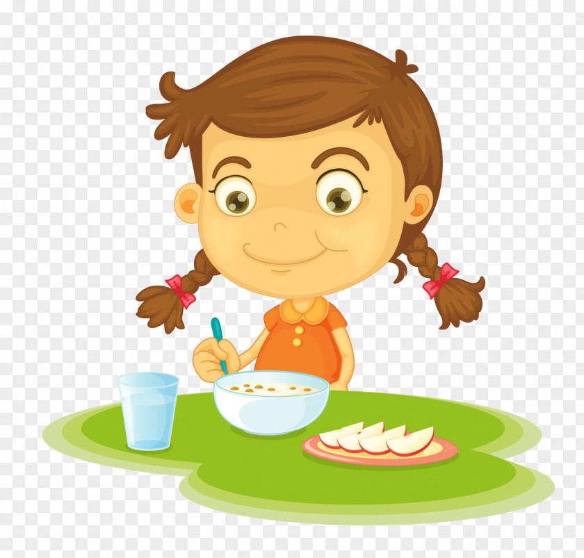 Eating Breakfast Cereal Clip Art PNG