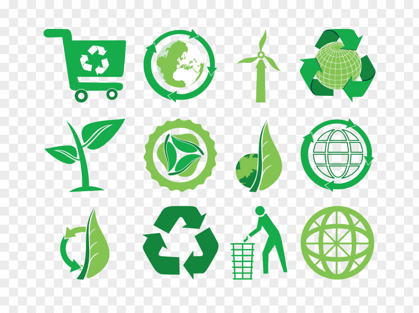 Green Loop Flag Ecology Recycling Symbol Natural Environment Icon PNG