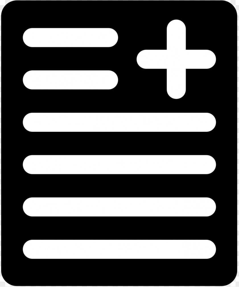 M Font Line Black & White PNG