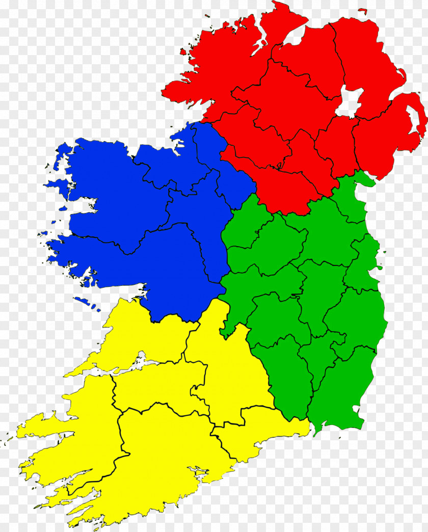 Map Leinster Ulster Provinces Of Ireland Four Flag PNG