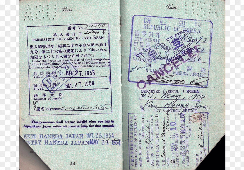 Stamp Passport Document PNG