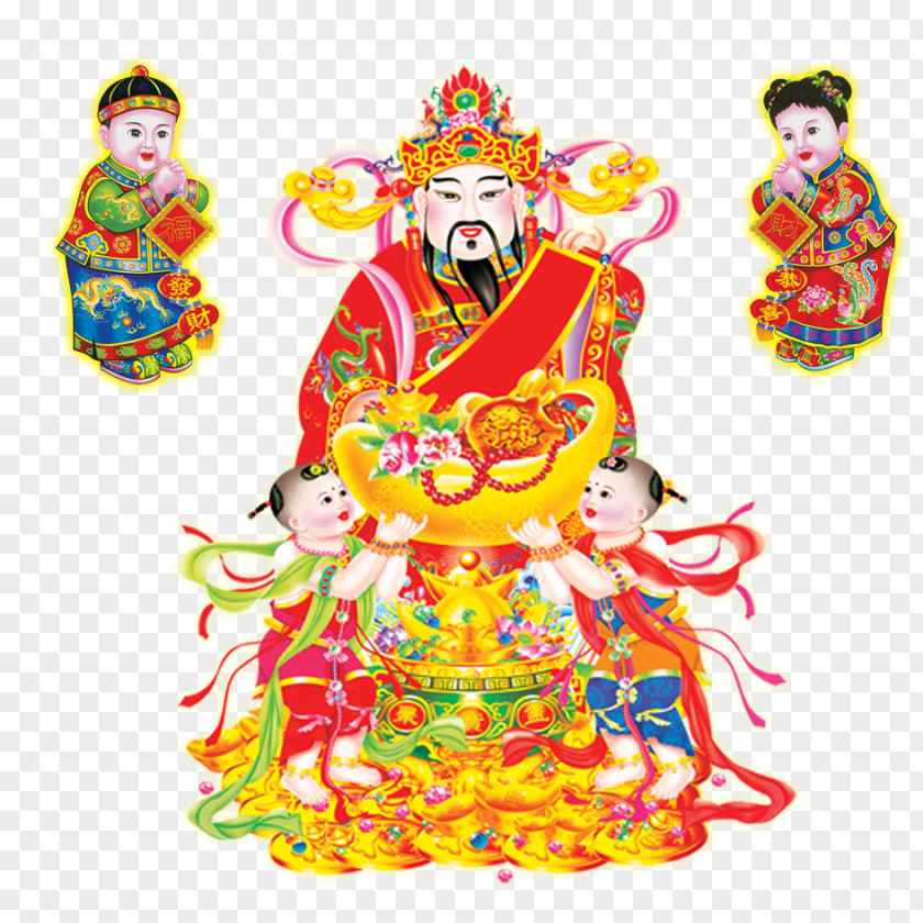 God Of Wealth China Caishen Deity Chinese Gods And Immortals New Year PNG