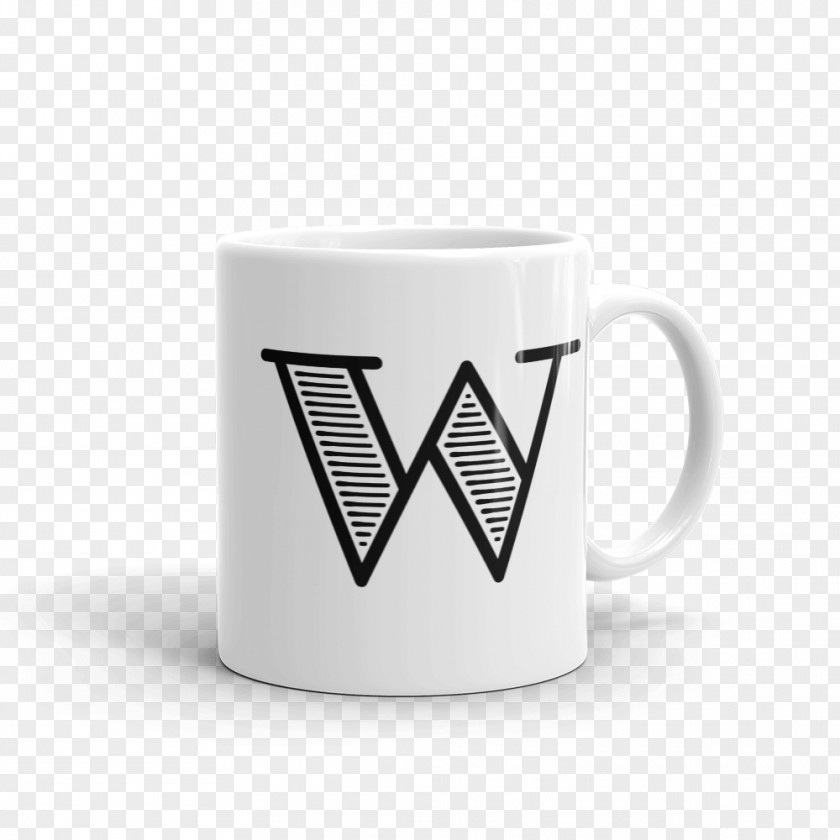 Mug Coffee Cup Typography Monogram Logo PNG