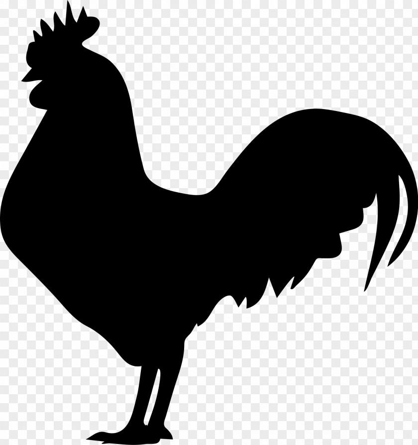 Silhouette Rooster Chicken Clip Art PNG