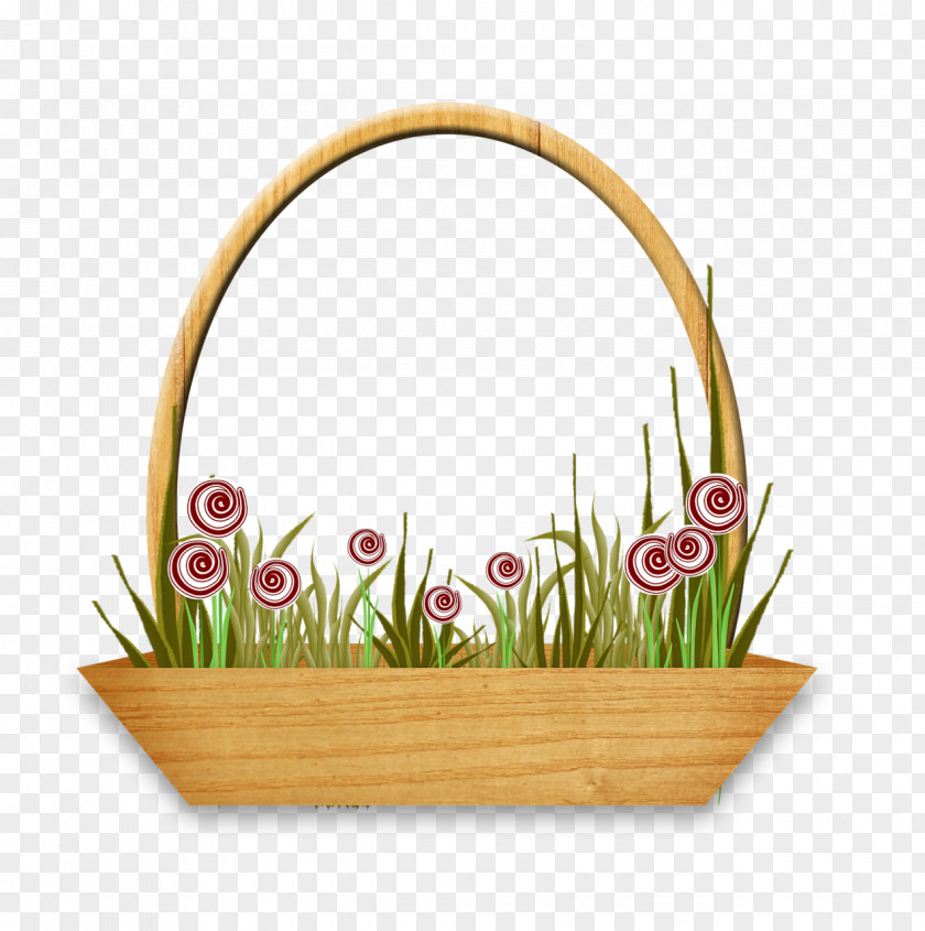 Basket Floral Design PNG