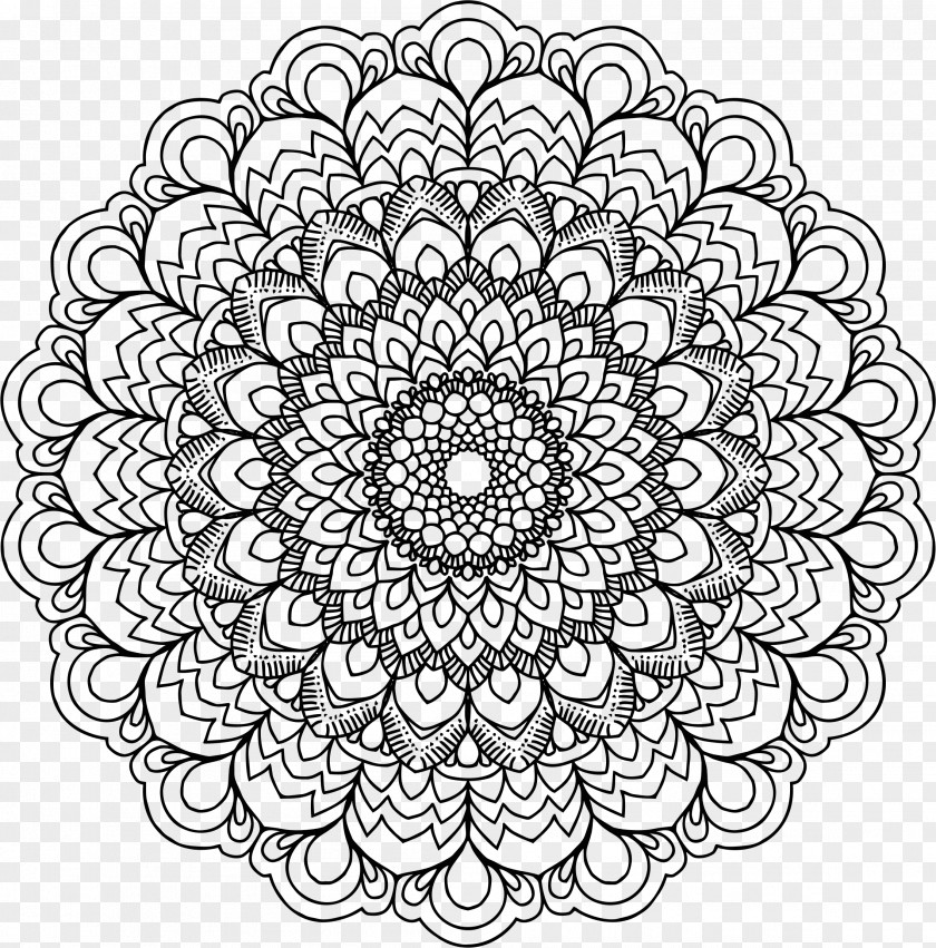 Mandala Drawing Meditation PNG