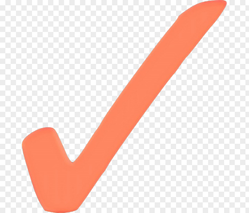 Peach Hand Check Mark PNG