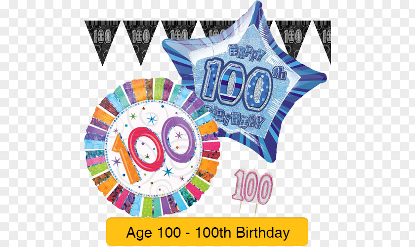Birthday Party Game Balloon Centenarian PNG