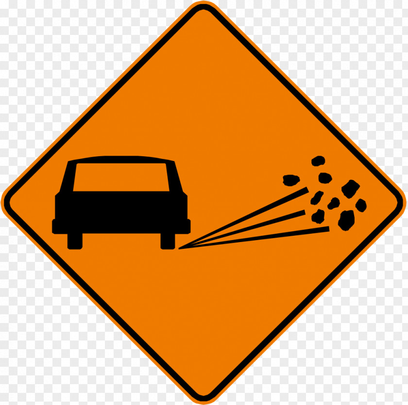 Gravels Traffic Sign Warning Loose Chippings Manual On Uniform Control Devices PNG
