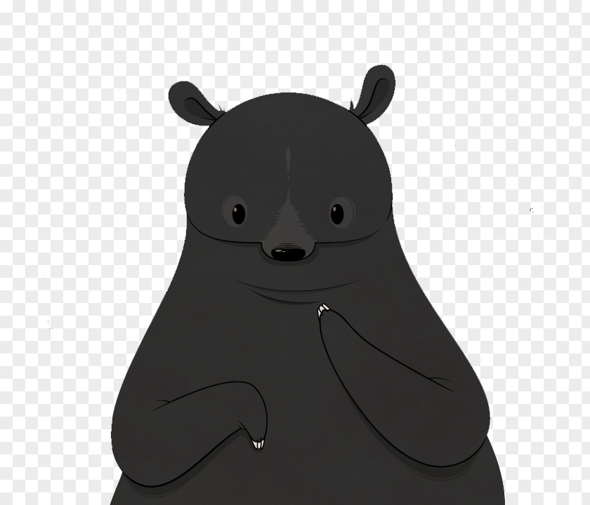 Black Bear American Cartoon PNG