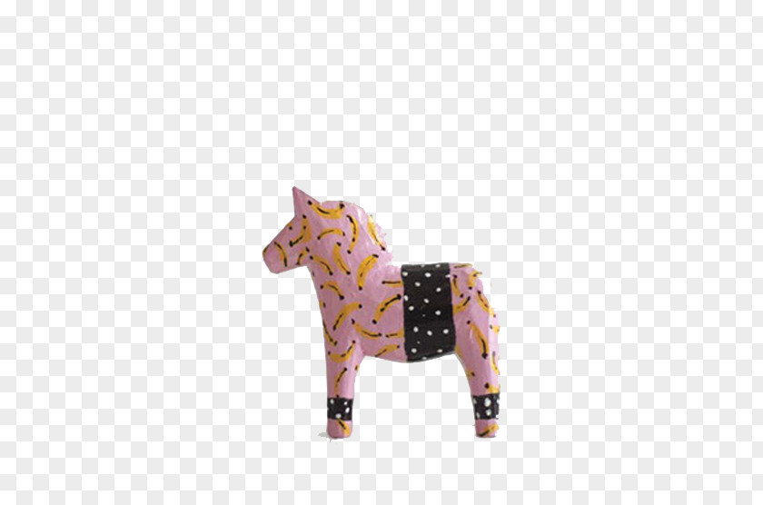 Creative Pink Stone Horse. Horse Designer Flat Design PNG